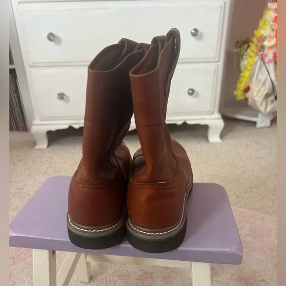 John Deere Brown Leather Boots - Picture 4 of 7